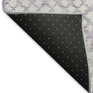 Piper Looms Mayfield Squares AMF824 Purple Machine Washable Area Rug Backing Image