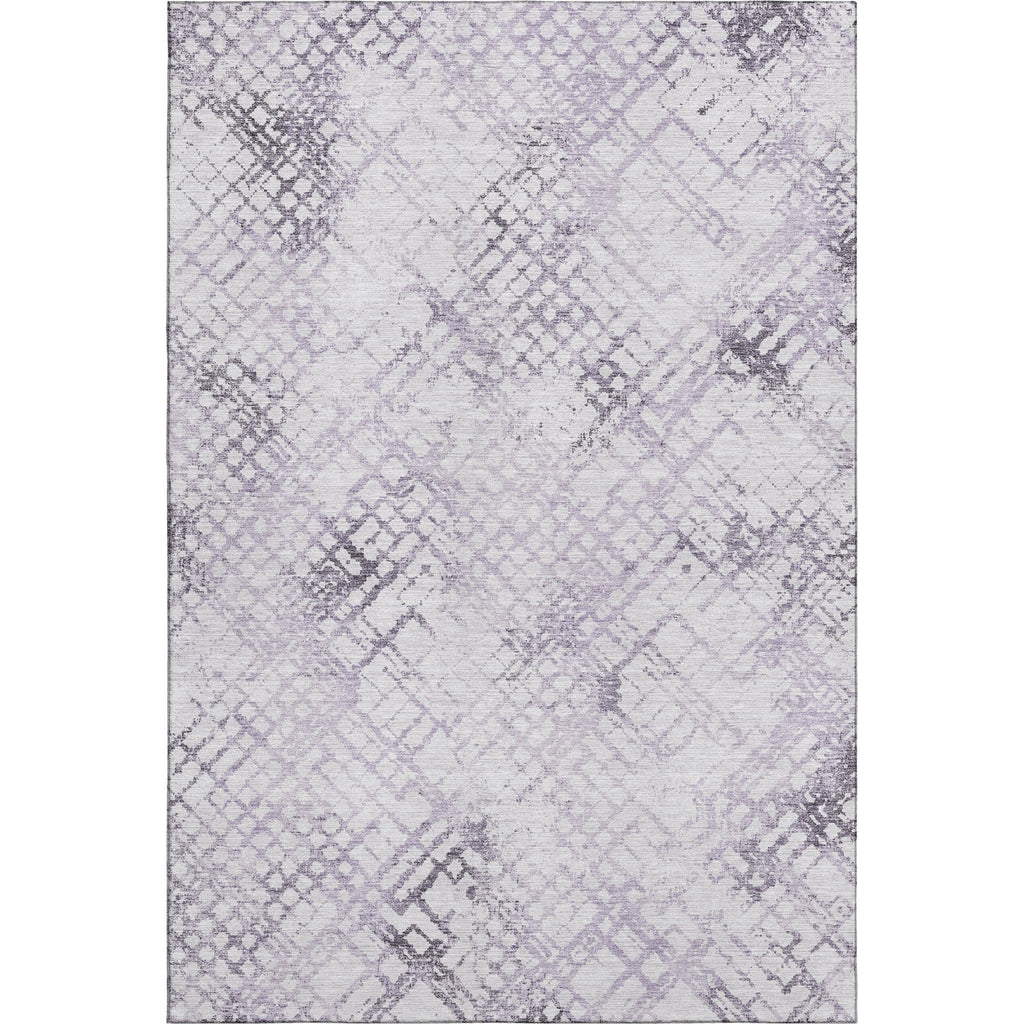 Piper Looms Mayfield Squares AMF824 Purple Machine Washable Area Rug main image