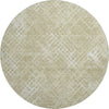 Piper Looms Mayfield Squares AMF825 Beige Machine Washable Area Rug Round Main Image