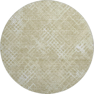 Piper Looms Mayfield Squares AMF825 Beige Machine Washable Area Rug Round Main Image