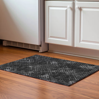 Piper Looms Mayfield Squares AMF825 Charcoal Machine Washable Area Rug Scatter Lifestyle Image Feature