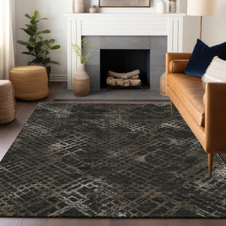 Piper Looms Mayfield Squares AMF825 Fudge Machine Washable Area Rug Lifestyle Image Feature