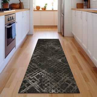 Piper Looms Mayfield Squares AMF825 Fudge Machine Washable Area Rug Runner Lifestyle Image Feature