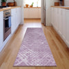 Piper Looms Mayfield Squares AMF825 Lavender Machine Washable Area Rug Runner Lifestyle Image Feature