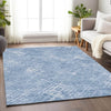 Piper Looms Mayfield Squares AMF825 Sky Machine Washable Area Rug Lifestyle Image Feature