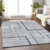 Piper Looms Mayfield Geometric AMF826 Gray Machine Washable Area Rug Lifestyle Image Feature