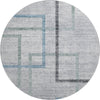 Piper Looms Mayfield Geometric AMF826 Gray Machine Washable Area Rug Round Main Image