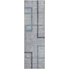 Piper Looms Mayfield Geometric AMF826 Gray Machine Washable Area Rug Runner Main Image