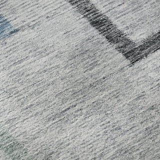 Piper Looms Mayfield Geometric AMF826 Gray Machine Washable Area Rug Swatch Image