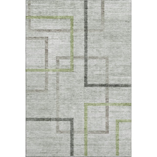 Piper Looms Mayfield Geometric AMF826 Green Machine Washable Area Rug main image