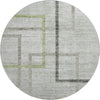 Piper Looms Mayfield Geometric AMF826 Green Machine Washable Area Rug Round Main Image