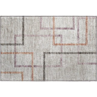 Piper Looms Mayfield Geometric AMF826 Taupe Machine Washable Area Rug Scatter Main Image