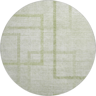 Piper Looms Mayfield Geometric AMF827 Aloe Machine Washable Area Rug Round Main Image