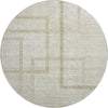 Piper Looms Mayfield Geometric AMF827 Beige Machine Washable Area Rug Round Main Image