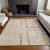 Piper Looms Mayfield Geometric AMF827 Coral Machine Washable Area Rug Lifestyle Image Feature
