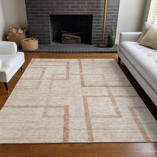 Piper Looms Mayfield Geometric AMF827 Coral Machine Washable Area Rug Lifestyle Image Feature