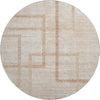 Piper Looms Mayfield Geometric AMF827 Coral Machine Washable Area Rug Round Main Image
