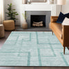 Piper Looms Mayfield Geometric AMF827 Teal Machine Washable Area Rug Lifestyle Image Feature