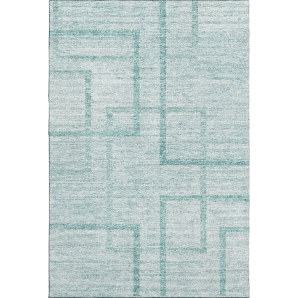 Piper Looms Mayfield Geometric AMF827 Teal Machine Washable Area Rug main image