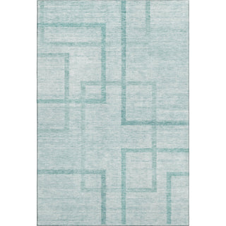 Piper Looms Mayfield Geometric AMF827 Teal Machine Washable Area Rug main image