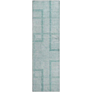 Piper Looms Mayfield Geometric AMF827 Teal Machine Washable Area Rug Runner Main Image