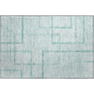 Piper Looms Mayfield Geometric AMF827 Teal Machine Washable Area Rug Scatter Main Image