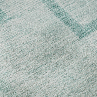 Piper Looms Mayfield Geometric AMF827 Teal Machine Washable Area Rug Swatch Image