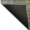 Piper Looms Mayfield Triangles AMF828 Green Machine Washable Area Rug Backing Image
