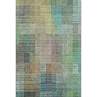 Piper Looms Mayfield Triangles AMF828 Green Machine Washable Area Rug main image