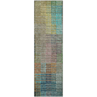 Piper Looms Mayfield Triangles AMF828 Green Machine Washable Area Rug Runner Main Image