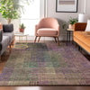 Piper Looms Mayfield Triangles AMF828 Plum Machine Washable Area Rug Lifestyle Image Feature