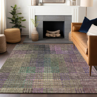 Piper Looms Mayfield Triangles AMF828 Plum Machine Washable Area Rug Lifestyle Image Feature