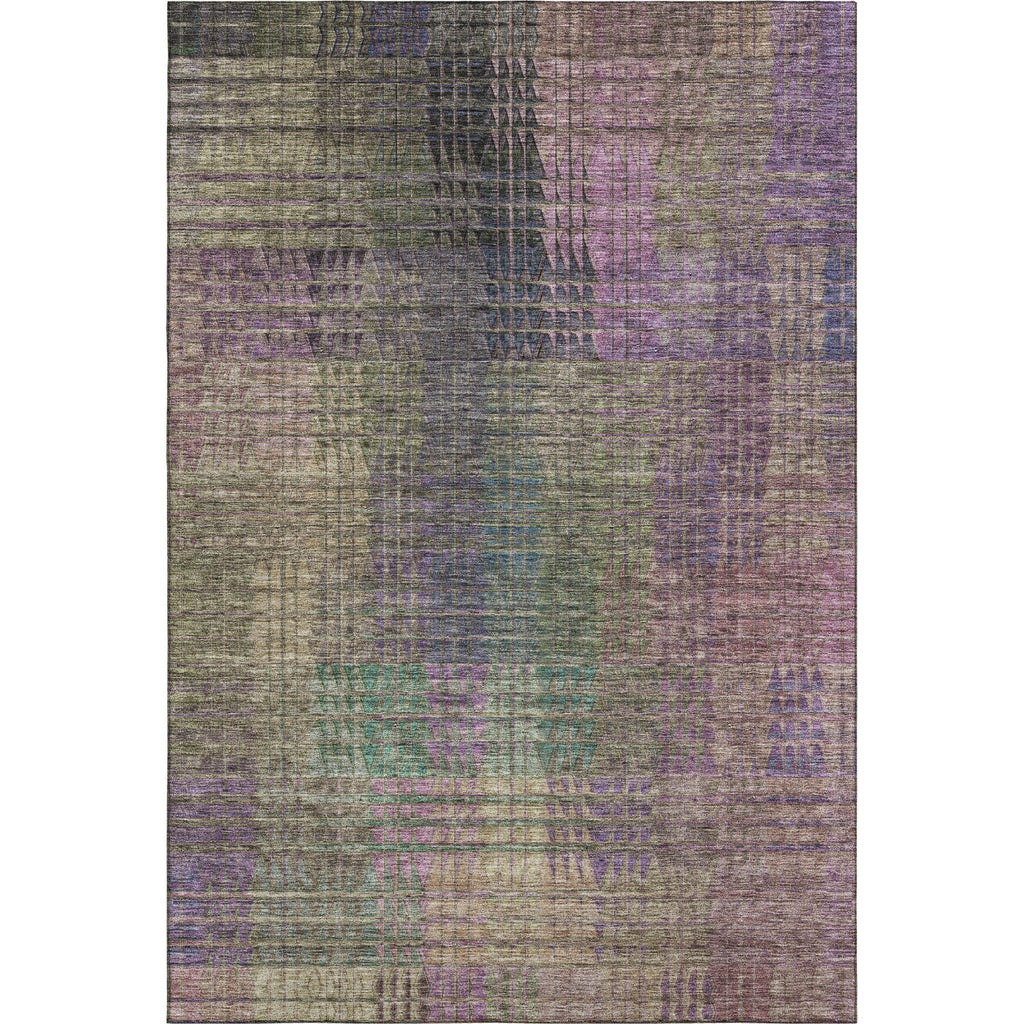 Piper Looms Mayfield Triangles AMF828 Plum Machine Washable Area Rug main image