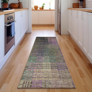 Piper Looms Mayfield Triangles AMF828 Plum Machine Washable Area Rug Runner Lifestyle Image Feature