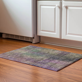 Piper Looms Mayfield Triangles AMF828 Plum Machine Washable Area Rug Scatter Lifestyle Image Feature