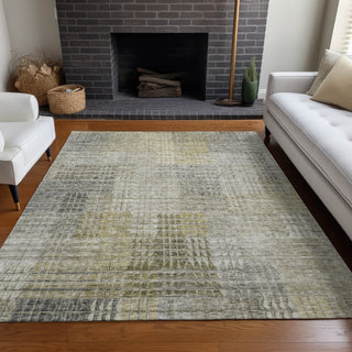 Piper Looms Mayfield Triangles AMF828 Taupe Machine Washable Area Rug Lifestyle Image Feature