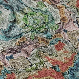 Piper Looms Mayfield Abstract AMF829 Blue Machine Washable Area Rug Swatch Image
