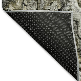 Piper Looms Mayfield Abstract AMF829 Brown Machine Washable Area Rug Backing Image