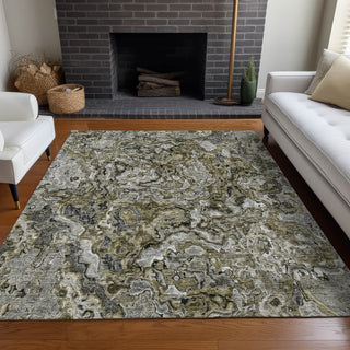 Piper Looms Mayfield Abstract AMF829 Brown Machine Washable Area Rug Lifestyle Image Feature