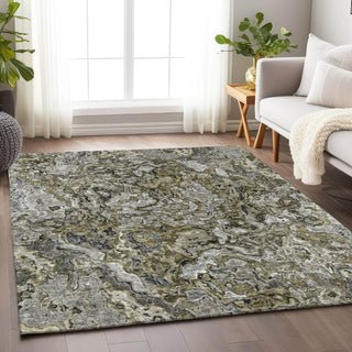 Piper Looms Mayfield Abstract AMF829 Brown Machine Washable Area Rug Lifestyle Image Feature