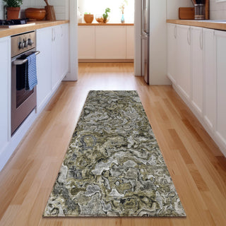 Piper Looms Mayfield Abstract AMF829 Brown Machine Washable Area Rug Runner Lifestyle Image Feature