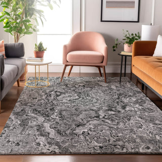 Piper Looms Mayfield Abstract AMF829 Gray Machine Washable Area Rug Lifestyle Image Feature