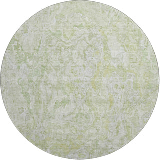 Piper Looms Mayfield Abstract AMF829 Green Machine Washable Area Rug Round Main Image