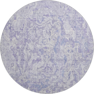 Piper Looms Mayfield Abstract AMF829 Plum Machine Washable Area Rug Round Main Image