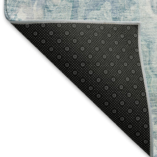Piper Looms Mayfield Abstract AMF829 Sky Machine Washable Area Rug Backing Image