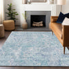 Piper Looms Mayfield Abstract AMF829 Sky Machine Washable Area Rug Lifestyle Image Feature