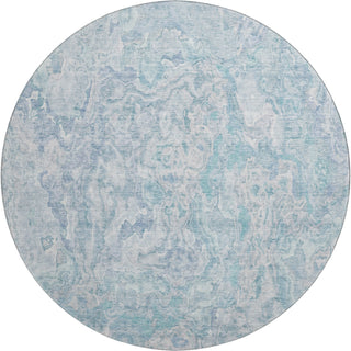 Piper Looms Mayfield Abstract AMF829 Sky Machine Washable Area Rug Round Main Image
