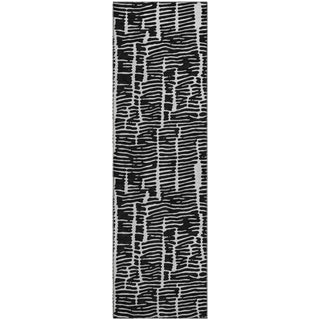 Piper Looms Mayfield Lines AMF830 Black Machine Washable Area Rug Runner Main Image