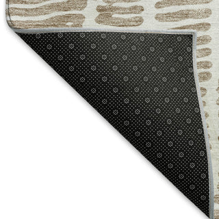 Piper Looms Mayfield Lines AMF830 Brown Machine Washable Area Rug Backing Image