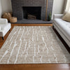 Piper Looms Mayfield Lines AMF830 Brown Machine Washable Area Rug Lifestyle Image Feature